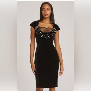 Vintage Black Velvet Dress Vintage 8 En Francaise Pearls